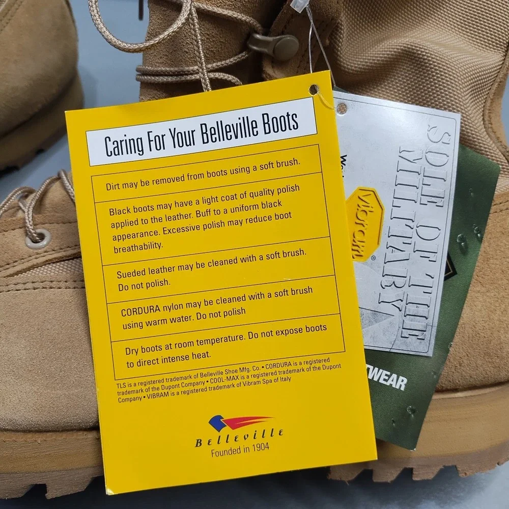 Belleville Infantry Military Combat Boots Mens Size 13W Tan Gore-Tex Waterproof